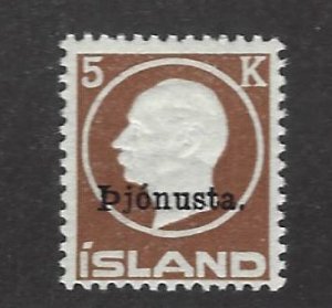 Iceland  SC O51 Mint F-VF SCV$250.00...Nice find!