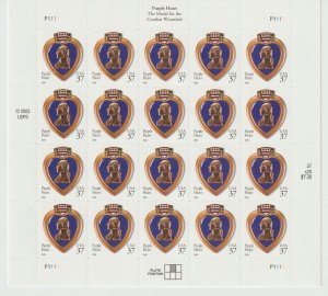 U.S.  Scott# 3784A 2003 Purple Heart Issue MNH S/S