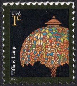 SC#3749 1¢ Tiffany Lamp Single (2007) SA