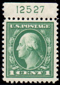 MALACK 498 VF JUMBO OG NH, plate single, top, post o..MORE.. b8675