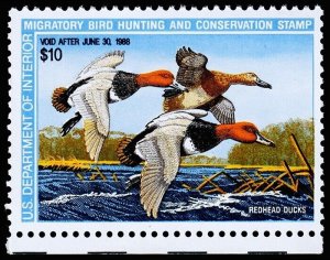 United States Hunting Permit Stamp Scott RW54 (1987) Mint NH VF, CV $17.50 C