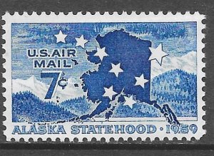 USA C53: 7c Alaska Statehood, single, MNH, F-VF