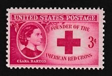 SCOTT  967  CLARA BARTON RED CROSS  3¢  SINGLE  MINT NEVER HINGED