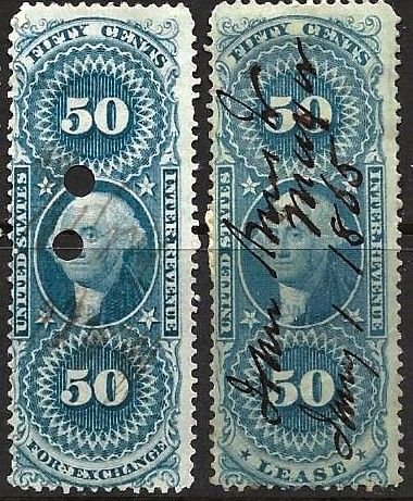 United States - R56c (Punched Cancel) and R57c Used