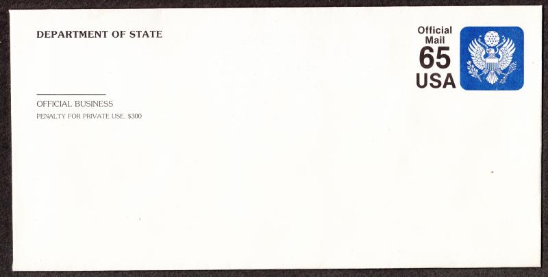 US 65 Cent Official Stamped Envelope