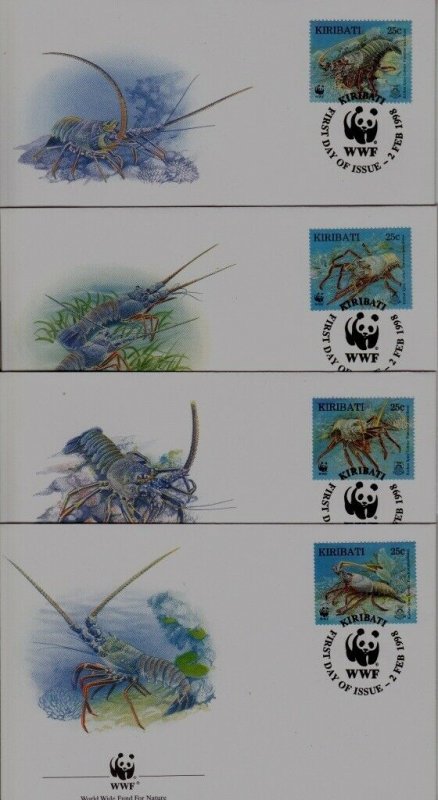 Kiribati 715-18 FDC WWF-98/Lobster