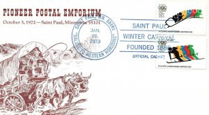 US SPECIAL EVENT CACHET COVER SAINT PAUL MINNESOTA WINTER CARNIVAL 1986 TYPE 2
