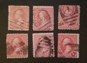 US Scott 267 2c George Washington Used Stamp Lot T6930