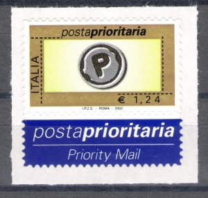 2002 Italy, Posta Prioritaria Euro 1.24 green black gold grey no. 2636 MNH**