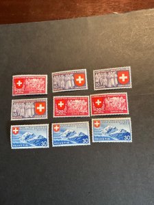 Switzerland Stamp #247-55 never hinged