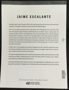 US #5100 Sheet of 20 (.47) Jaime Escalante SCV $20.00