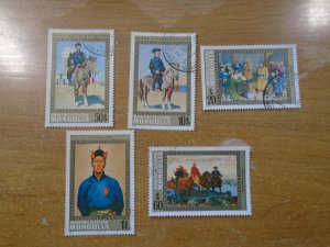 Mongolia  #   693-97  used