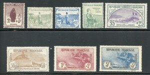 FRANCE SCOTT#B3/10 WAR ORPHANS SET MINT HINGED