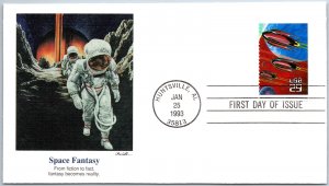 U.S. CACHETED FIRST DAY COVER SPACE FANTASY FROM FICTION TO FACT 1993