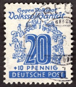 1946, Germany, West Saxony, 20+10pf, Used CTO, Sc 14NB9