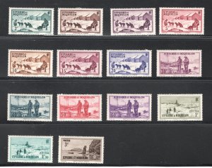 St. Pierre & Miquelon #172-8,180,182,184,186,192,195,201 VF, Unused .... 6030039