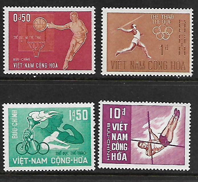 VIETNAM 272-275  MINT HING C/SET BASKETBALL 1965