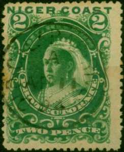 Niger Coast 1894 2d Green SG47 Good Used (2)