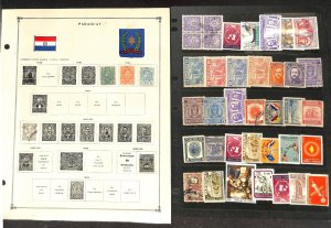 Paraguay Stamp Collection on 30 Scott International Pages, 1879-1976 (BD)