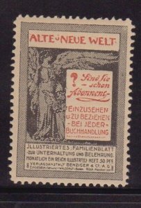 German Advertising Stamp- Old New World Illustrated Magazine for Families - MH