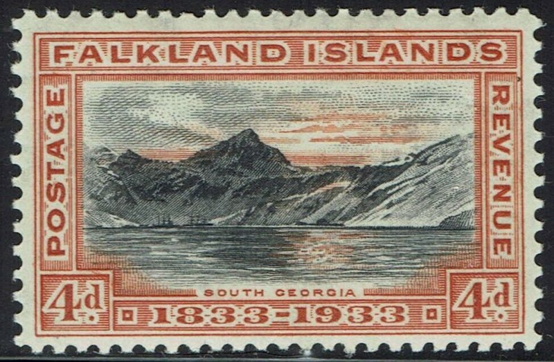 FALKLAND ISLANDS 1933 CENTENARY 4D