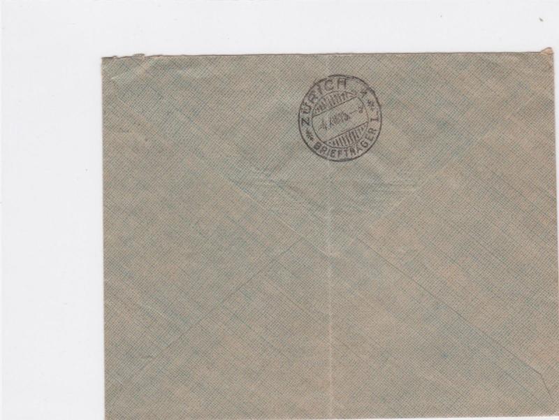 HELVETIA  1915 COVER ZURICH CANCELS    REF 4976