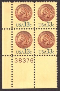 United States Scott #1734 MINT PB(4) NH OG, rich color good sound stamp.