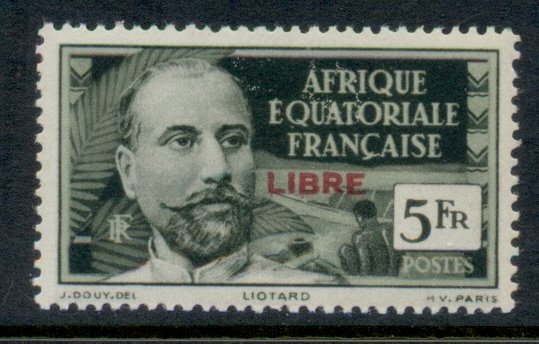 French Equatorial Africa 1940-41 Pictorials Opt Libre 5f C. MUH