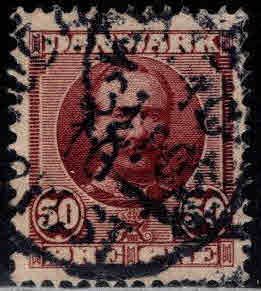 DENMARK  Scott 77 used 1907 stamp