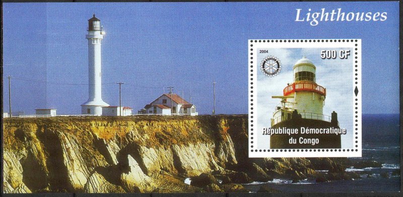 Congo 2004 Lighthouses Rotary S/S MNH Cinderella !