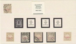 BAVARIA  1876 - 1903 OVERPRINT POSTAGE DUES STAMPS REF R4126