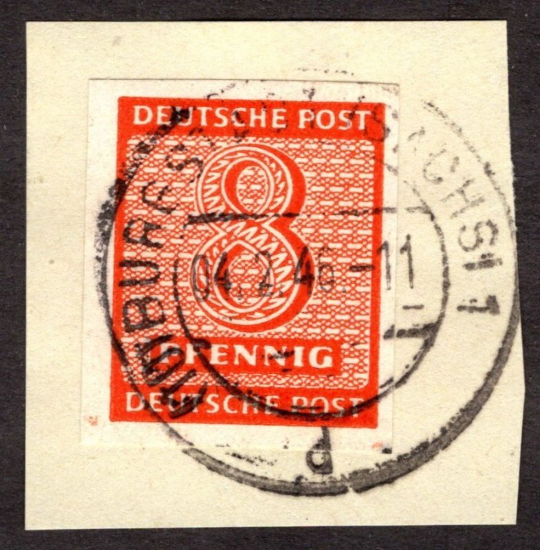 1945, Germany, West Saxony 8pf, Used, Sc 14N5a