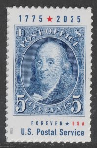 US 6024 American Experience Benjamin Franklin F single MNH 2025