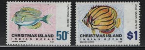 CHRISTMAS ISLAND 32-33  MINT HINGED      FISH