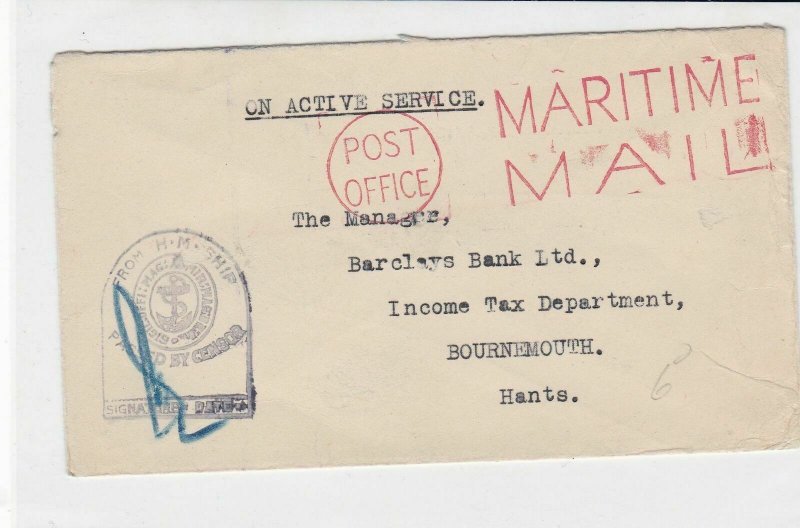 british maritime censor ships post stamps cover ref 18733