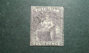 Trinidad #35 used rough perf 14.5 trimmed e206 10080