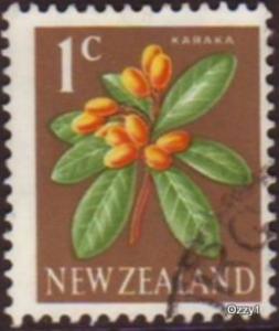 New Zealand 1967 Sc#383, SG#846 1c Karaka Flower USED.