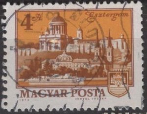 Hungary 2199 (used cto) 4ft view of Esztergom, red brn & org (1973)