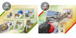 Animals Marine Fauna Birds Butterflies Pets Tiere Niger  22 MNH sheets stamp set