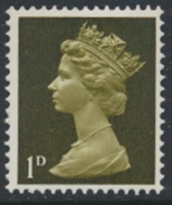 GB  1d  Machin 1967 SC# MH2   MNH see  scan