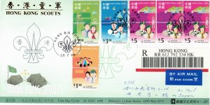Hong Kong 1998 Sc 822-5 FDC-3 Registered