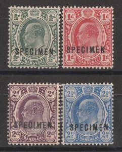 TRANSVAAL 1905 KEVII set ½d-2½d, SPECIMEN, wmk mult crown. MNH **.