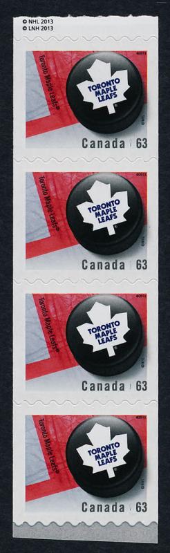 Canada 2664i end Strip MNH NHL Toronto Maple Leafs, Ice Hockey Puck