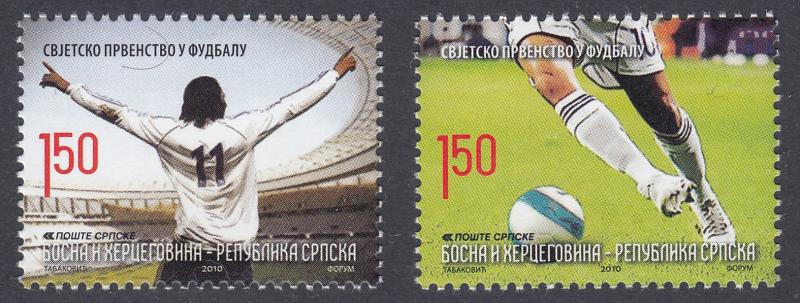 Bosnia Serbia 2010 FIFA World Cup South Africa Football Soccer Sports set MNH