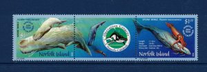 Norfolk Isl. Sc 783 MNH Strip Joint issue w/N. Caledonia-2002 -Sea Life -HJ06