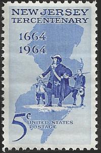 # 1247 MINT NEVER HINGED NEW JERSEY TERCENTENARY