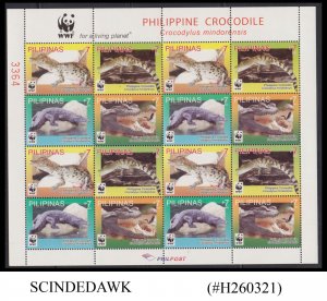 PHILIPPINE - 2011 WWF CROCODILE MIN/SHT MNH