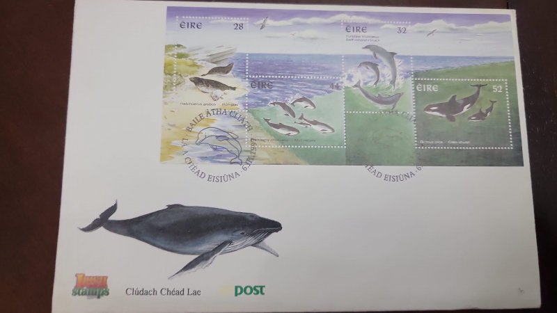 CM) 1977. IRELAND. STAMP BLOCK. ABOUT MARINE LIFE. FDC. XF