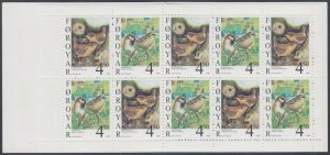 FAROE ISLANDS Sc# 351a.1 MNH FULL BOOKLET of 5 each of #'s 350-1 BIRDS