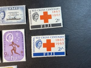 FIJI # 199-207-MINT/NEVER HINGED----SINGLES--9 STAMP RUN--1963-64